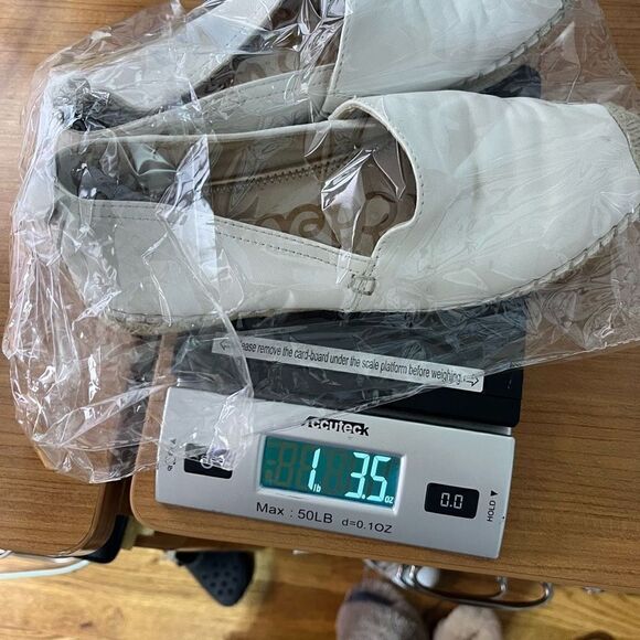 Sam Edelman Womens Espadrille Size 6.5 White Leather Slip on - Picture 14 of 15